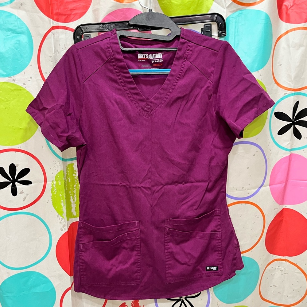 wine grey’s anatomy scrubs set